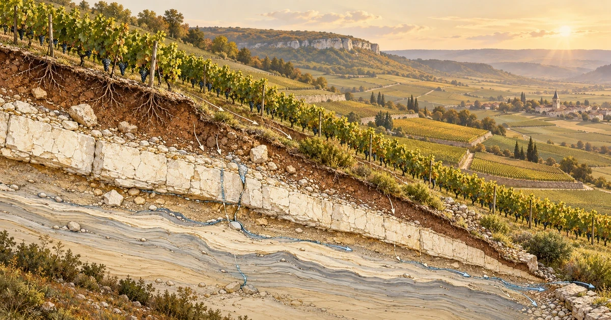 Minh họa cơ chế vùng rượu vang bourgogne