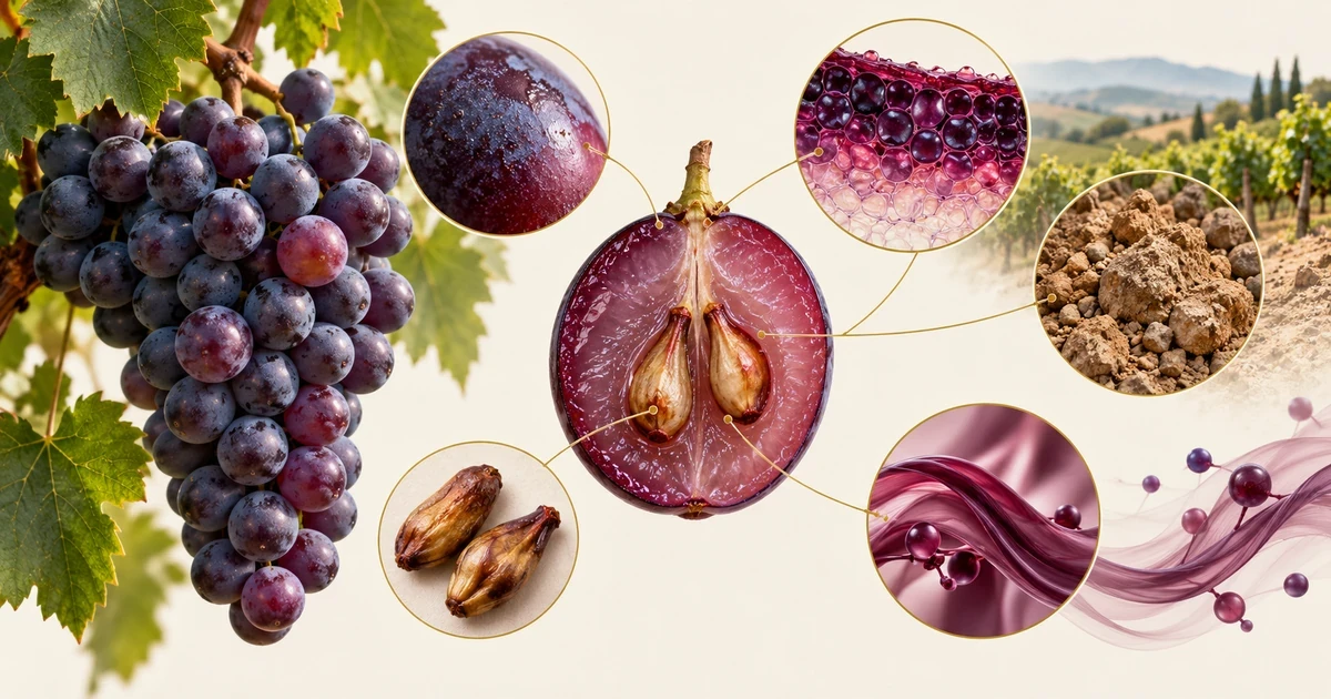 Minh họa cơ chế giống nho merlot