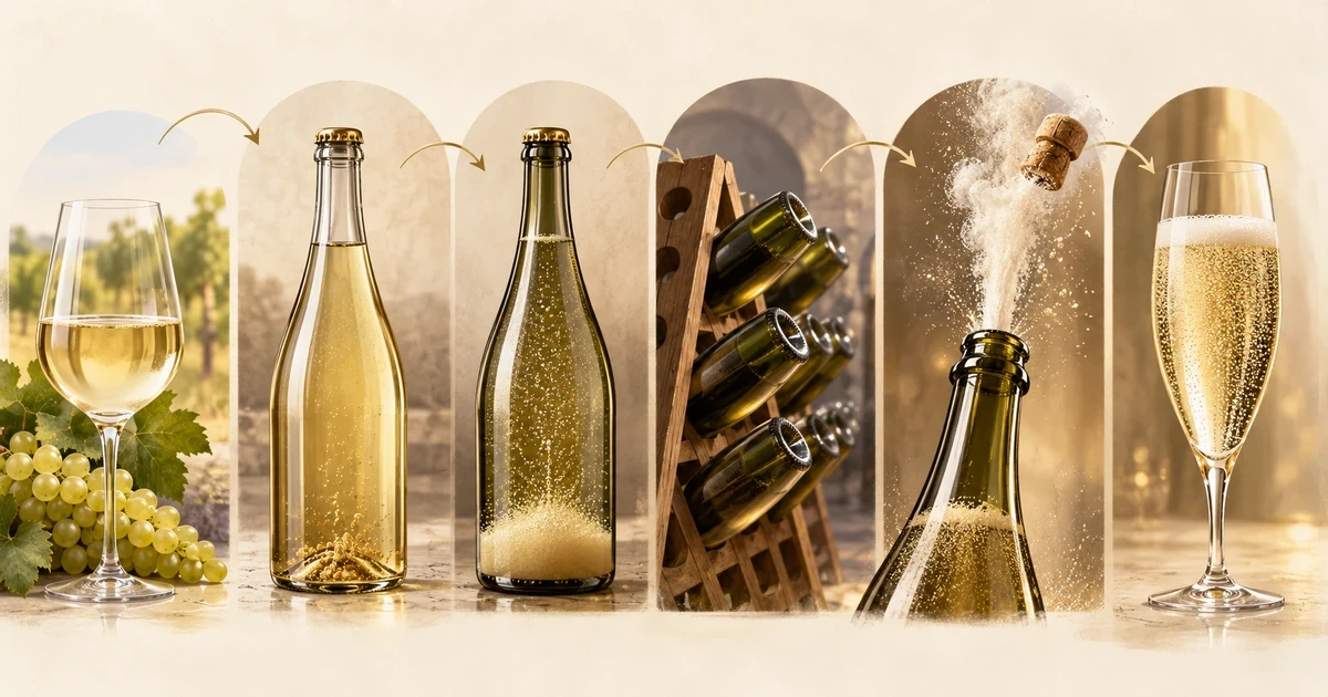 Minh họa cơ chế phương pháp champenoise