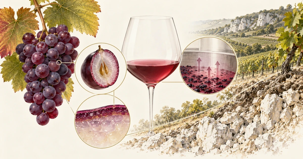 Minh họa cơ chế giống nho pinot noir